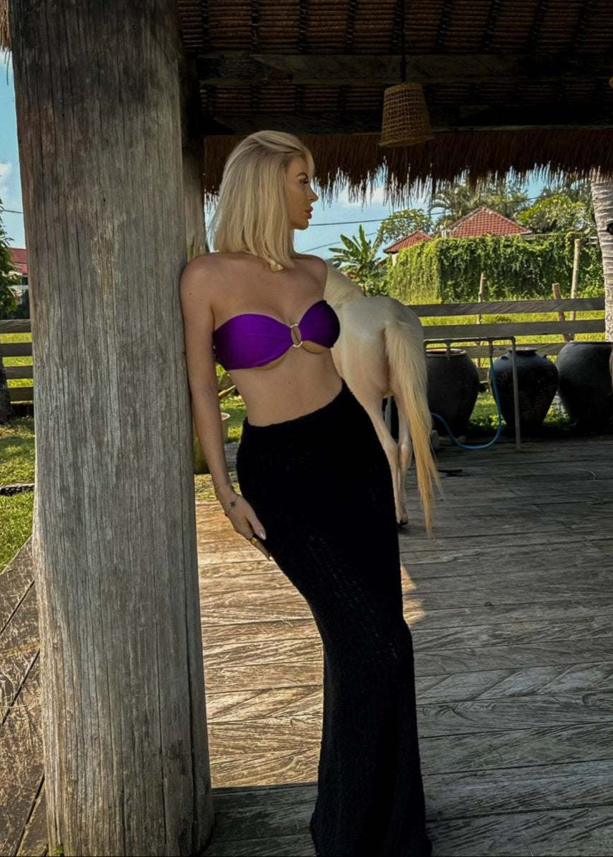 Stella Maxi Skirt - Versatile Knit Maxi Skirt Onyx