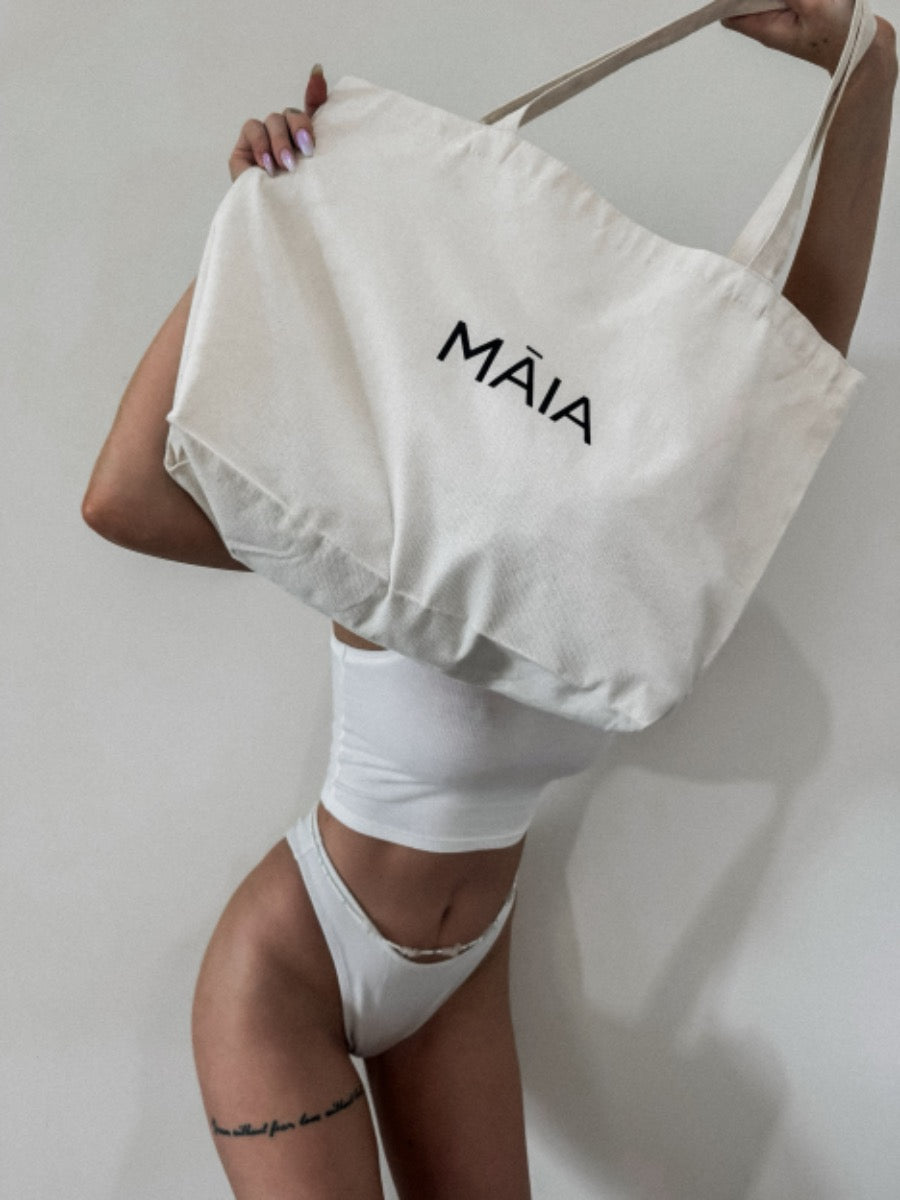 MĀIA the label canvas tote bag