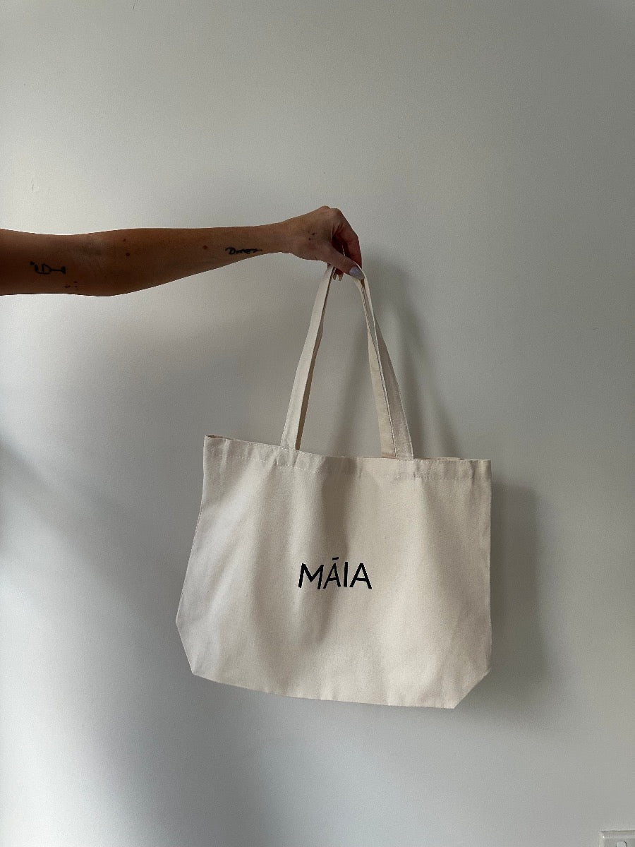 MĀIA the label canvas tote bag