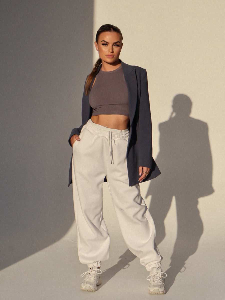 Marl Ribbed Tank - Comfortable Stretchy Crop Tank in Storm