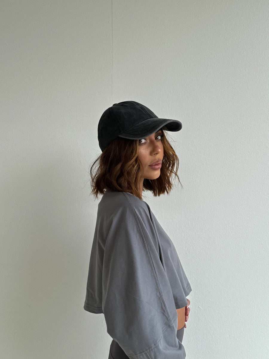 Nyla Crop Long Sleeve - Cropped Crew Neck Comfort Top
