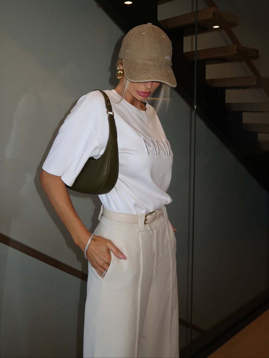 Oversized Boyfriend Tee - Soft Heavyweight Cotton Tee Shirt White